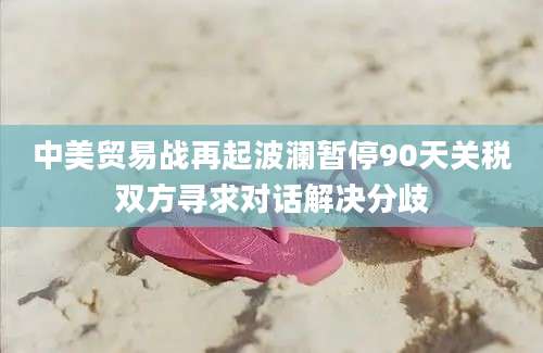 中美贸易战再起波澜暂停90天关税双方寻求对话解决分歧