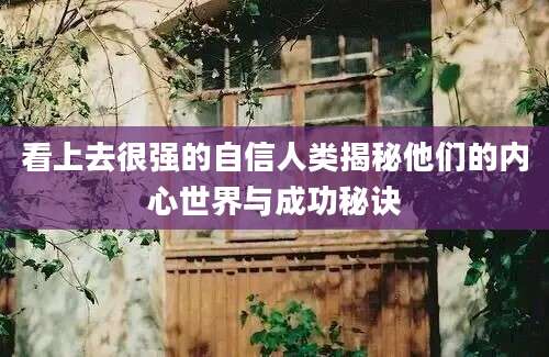 看上去很强的自信人类揭秘他们的内心世界与成功秘诀