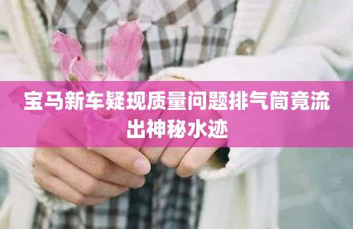 宝马新车疑现质量问题排气筒竟流出神秘水迹