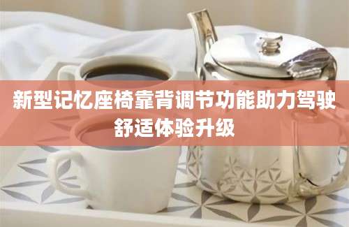 新型记忆座椅靠背调节功能助力驾驶舒适体验升级