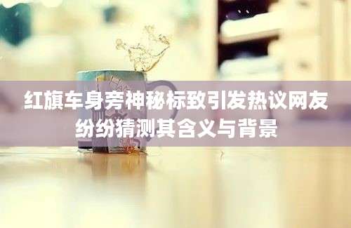 红旗车身旁神秘标致引发热议网友纷纷猜测其含义与背景
