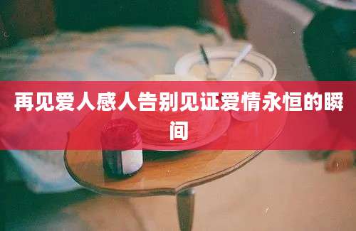 再见爱人感人告别见证爱情永恒的瞬间
