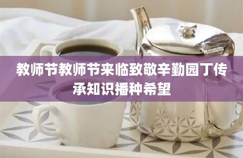教师节教师节来临致敬辛勤园丁传承知识播种希望