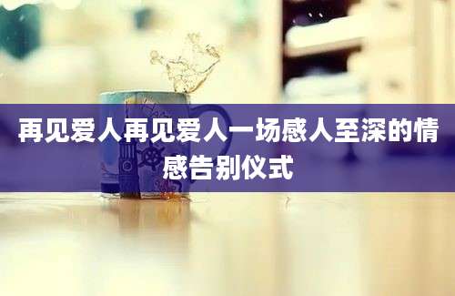 再见爱人再见爱人一场感人至深的情感告别仪式