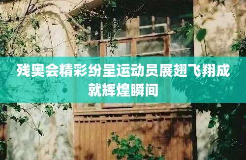残奥会精彩纷呈运动员展翅飞翔成就辉煌瞬间