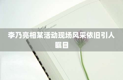 李乃亮相某活动现场风采依旧引人瞩目