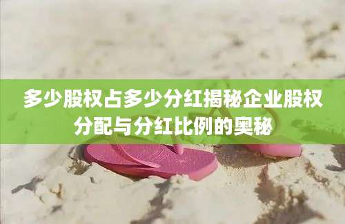 多少股权占多少分红揭秘企业股权分配与分红比例的奥秘