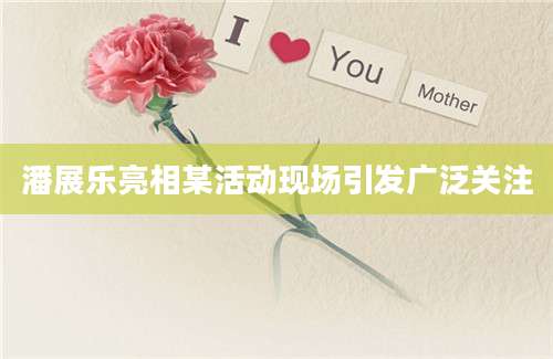 潘展乐亮相某活动现场引发广泛关注