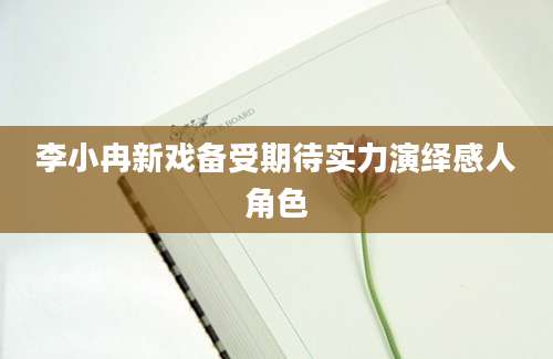 李小冉新戏备受期待实力演绎感人角色