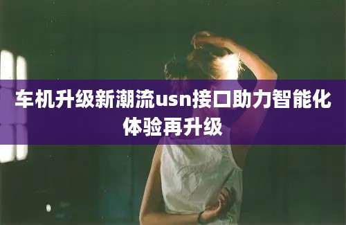 车机升级新潮流usn接口助力智能化体验再升级