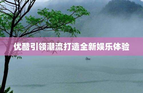 优酷引领潮流打造全新娱乐体验