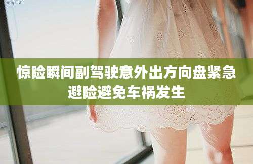 惊险瞬间副驾驶意外出方向盘紧急避险避免车祸发生