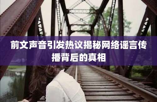 前文声音引发热议揭秘网络谣言传播背后的真相
