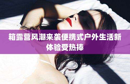 箱露营风潮来袭便携式户外生活新体验受热捧