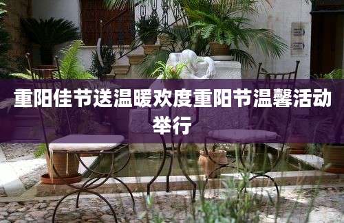 重阳佳节送温暖欢度重阳节温馨活动举行