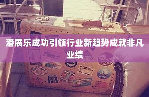 潘展乐成功引领行业新趋势成就非凡业绩