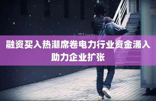 融资买入热潮席卷电力行业资金涌入助力企业扩张