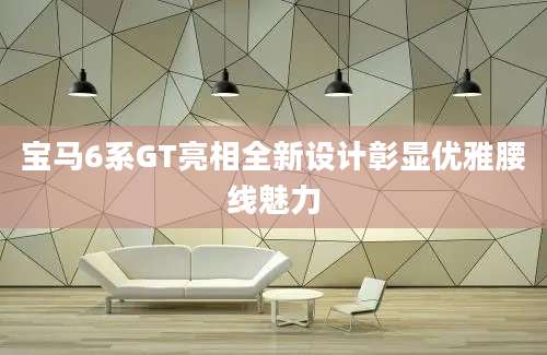 宝马6系GT亮相全新设计彰显优雅腰线魅力