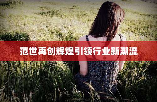 范世再创辉煌引领行业新潮流