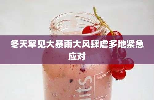冬天罕见大暴雨大风肆虐多地紧急应对
