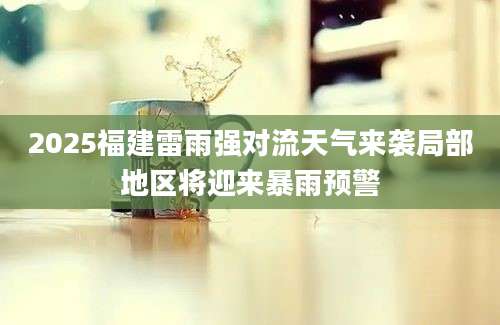 2025福建雷雨强对流天气来袭局部地区将迎来暴雨预警