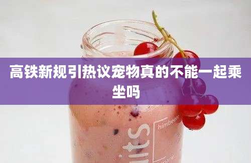 高铁新规引热议宠物真的不能一起乘坐吗