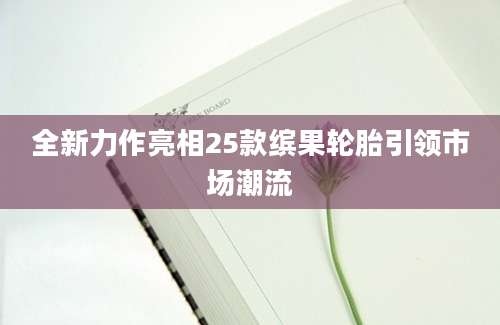 全新力作亮相25款缤果轮胎引领市场潮流