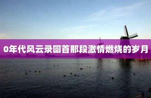 0年代风云录回首那段激情燃烧的岁月