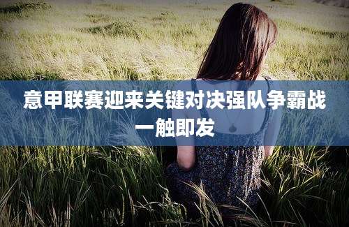 意甲联赛迎来关键对决强队争霸战一触即发