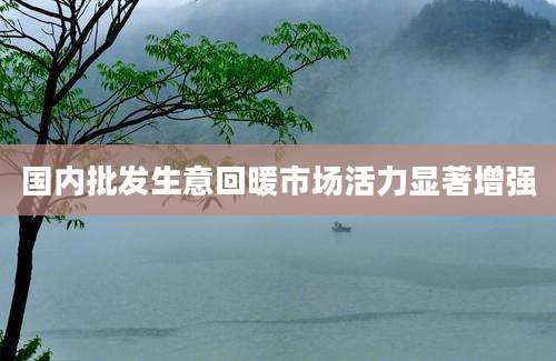 国内批发生意回暖市场活力显著增强