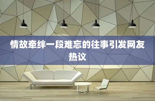 情故牵绊一段难忘的往事引发网友热议