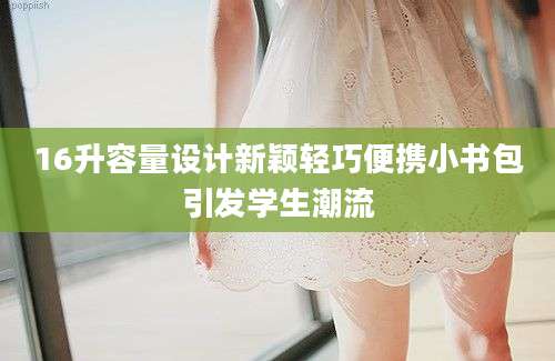 16升容量设计新颖轻巧便携小书包引发学生潮流