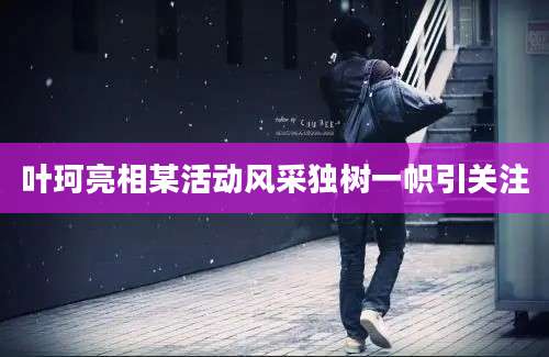 叶珂亮相某活动风采独树一帜引关注
