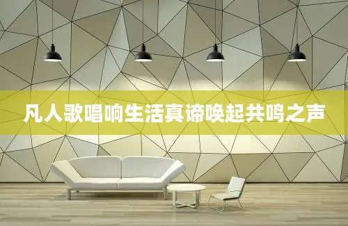 凡人歌唱响生活真谛唤起共鸣之声