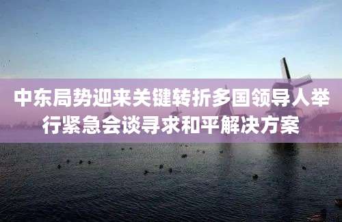 中东局势迎来关键转折多国领导人举行紧急会谈寻求和平解决方案