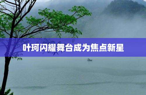 叶珂闪耀舞台成为焦点新星