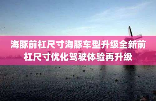 海豚前杠尺寸海豚车型升级全新前杠尺寸优化驾驶体验再升级