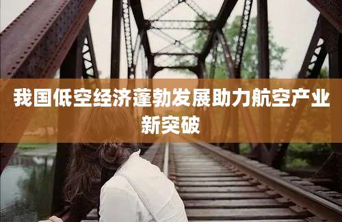 我国低空经济蓬勃发展助力航空产业新突破