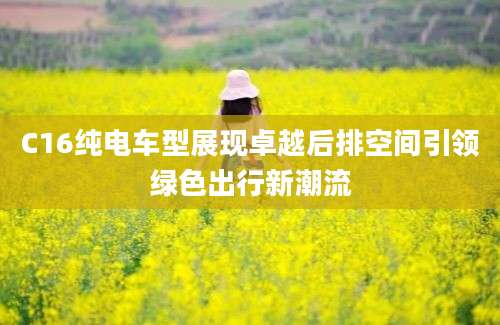 C16纯电车型展现卓越后排空间引领绿色出行新潮流