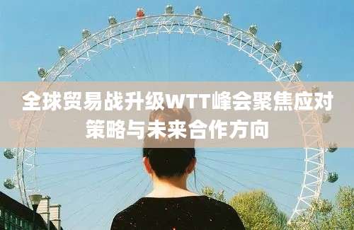 全球贸易战升级WTT峰会聚焦应对策略与未来合作方向