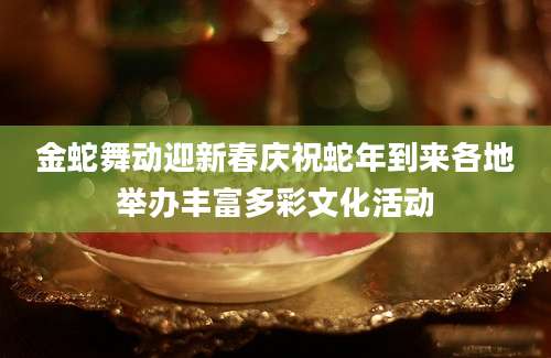 金蛇舞动迎新春庆祝蛇年到来各地举办丰富多彩文化活动