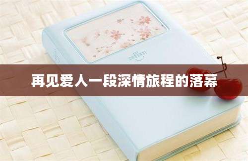再见爱人一段深情旅程的落幕