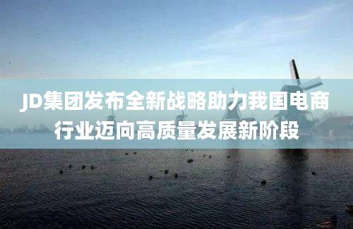 JD集团发布全新战略助力我国电商行业迈向高质量发展新阶段
