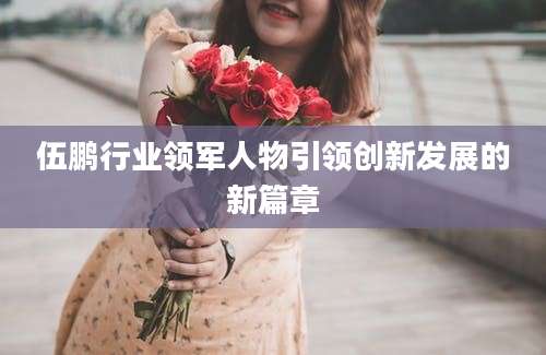 伍鹏行业领军人物引领创新发展的新篇章