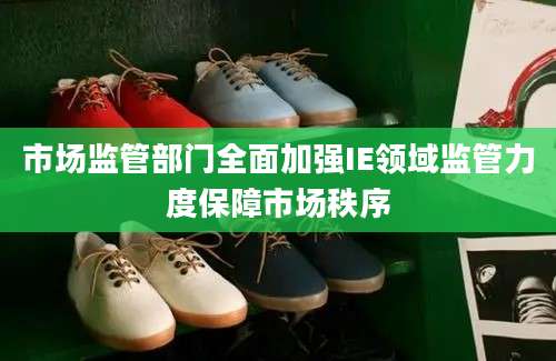 市场监管部门全面加强IE领域监管力度保障市场秩序