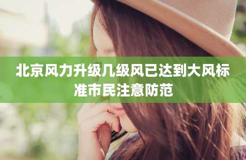 北京风力升级几级风已达到大风标准市民注意防范