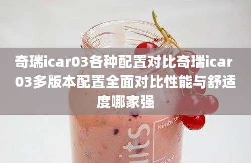 奇瑞icar03各种配置对比奇瑞icar 03多版本配置全面对比性能与舒适度哪家强