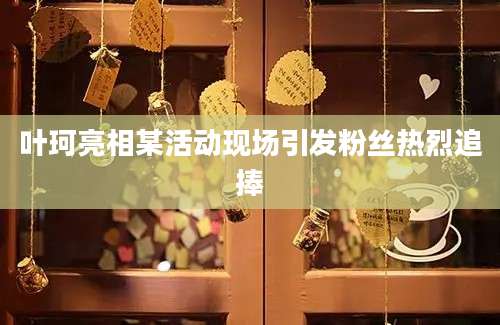 叶珂亮相某活动现场引发粉丝热烈追捧