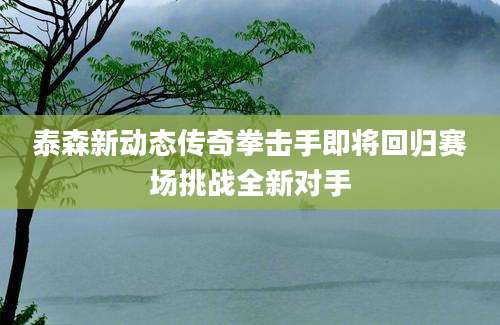 泰森新动态传奇拳击手即将回归赛场挑战全新对手