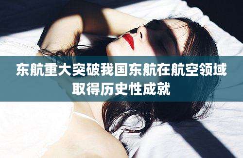 东航重大突破我国东航在航空领域取得历史性成就